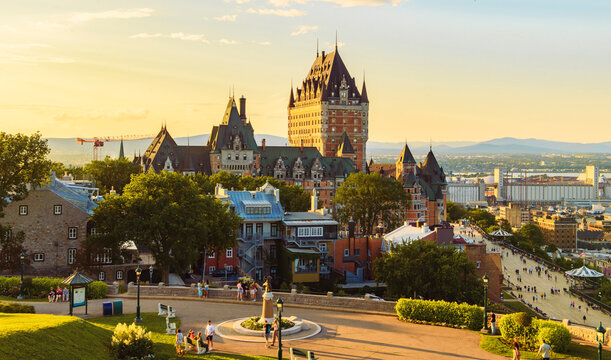 Beautiful view of the Chateau Frontenac in summer season
