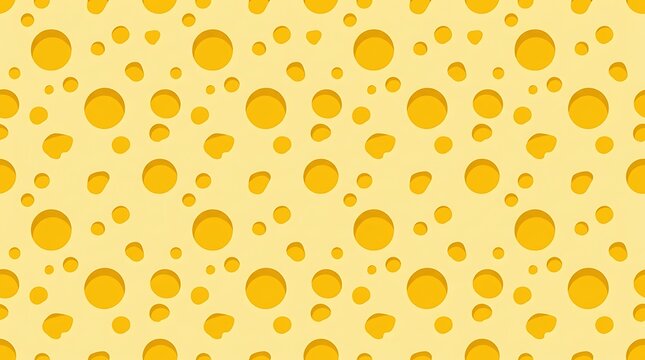 Seamless yellow cheese texture with various sized holes