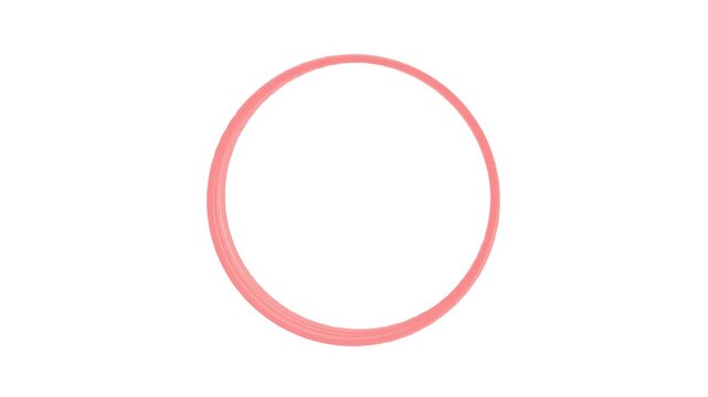 Cute Hand Drawn Doodle Circle Frame Animation - Pink Star Heart Sparkle Decorative Border Motion Graphic