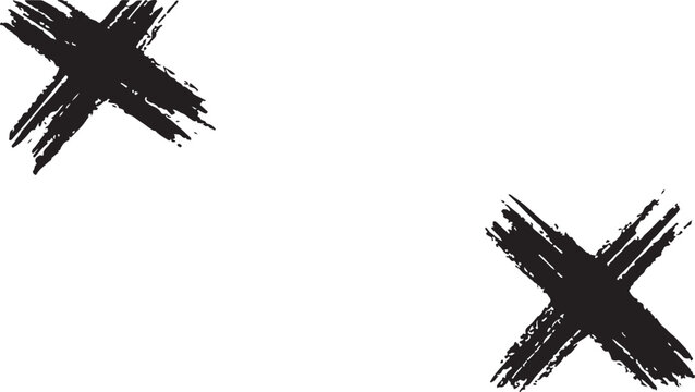 x - Black handwritten letters on white background. vector Acrylic black colors. Acrylic colors. black letters paint brushes, x- Ink letters