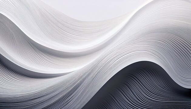 Fondo Abstracto De Lineas Formando Una Onda Papel Geometrico Blanco Minimalista Textura Blanca Para Fondo