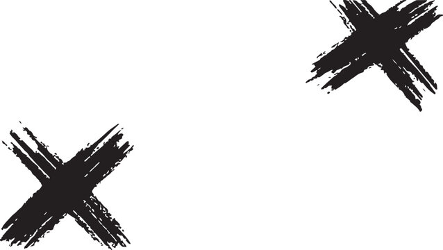x - Black handwritten letters on white background. vector Acrylic black colors. Acrylic colors. black letters paint brushes, x- Ink letters