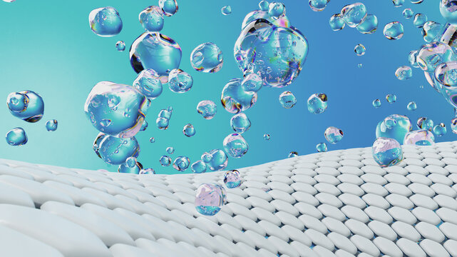 Illustration of Biological Cells and Structures in High Detailed View