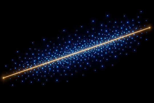 Scattered blue data points with golden regression line, linear regression concept