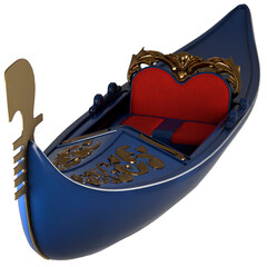 Luxurious Venetian Gondola Italian Boat © G Graphic & Motion