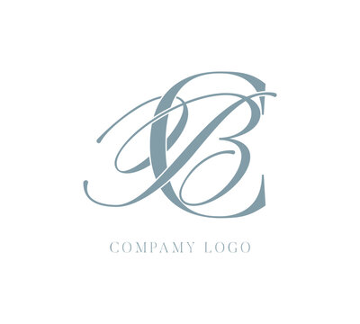 BC wedding letters logo monogram