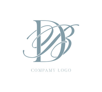BD wedding letters logo monogram