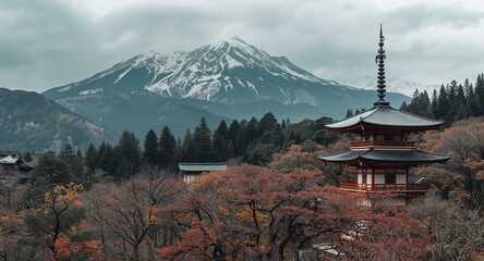 Fototapeta premium Japan and nature and temples � Nature and Environment Concept for Sustainability and Eco Living