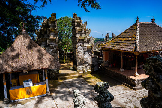 The grand stone staircase and ancient entrance of Pura Kehen temple, Bangli, Bali, Indonesia