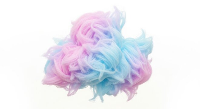 A fluffy cloud of sweet pink and blue cotton candy treat for a carnival event