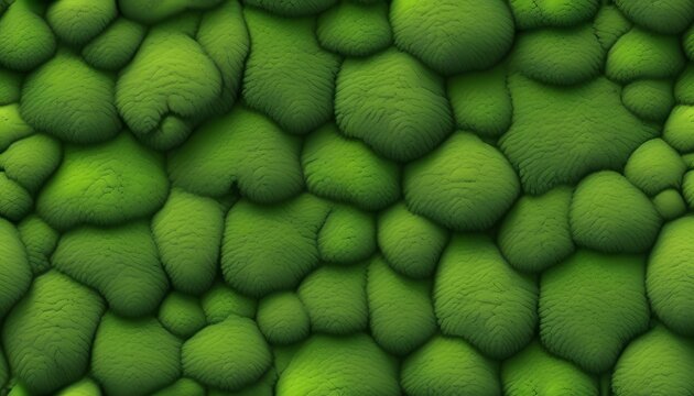 Thick green moss wall texture in different shades of green