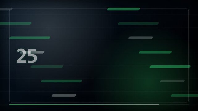 30 Second Countdown Timer Animation from 30 to 0 Seconds with Numbers for Videos Digital sports scoreboard timer. Countdown clock for athletic competition events.
