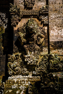 The grand stone staircase and ancient entrance of Pura Kehen temple, Bangli, Bali, Indonesia