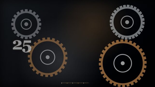 30 Second Countdown Timer Animation from 30 to 0 Seconds with Numbers for Videos, Presentations, Events, and Stock Footage, Vintage brass mechanical timer. Antique clockwork device for time tracking.