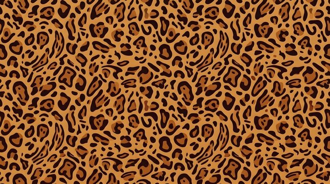 Close-up of animal print pattern with brown and black spots on fabric or surface for fashion or design use