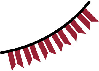 Obraz premium Latvian Flag Motif Party Bunting