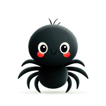 Cute Halloween spider cartoon illustration