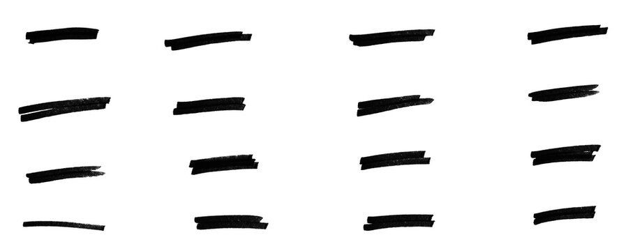 Farbmarkierungen gemalt mit einem Stift in schwarz