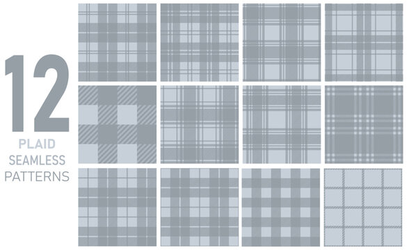 buffalo plaid seamless pattern gray collections for print-on-demand products and seasonal design project