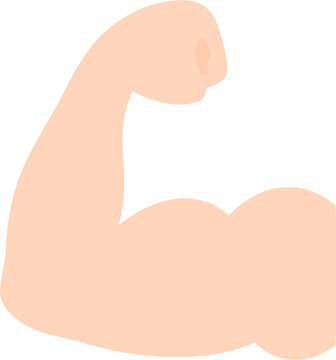 Strong bicep flex arm icon, strength and muscle fitness vector illustration