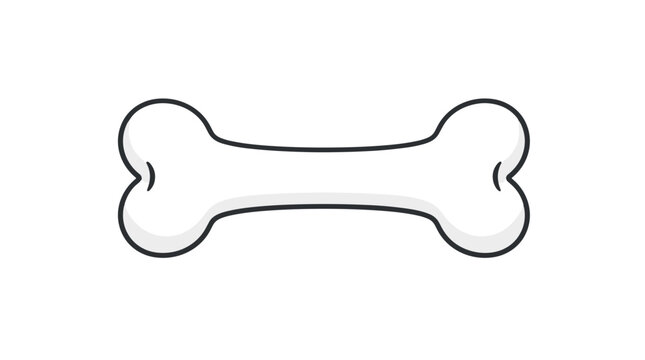 Simple illustration of a dog bone on a plain for pet or veterinary themes