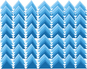 Blue Teal Scallop Wave Scale Seamless Pattern Background, chevron pattern © Hina yaqoob