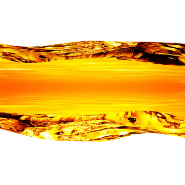 Petrol background. Wave from golden liquid