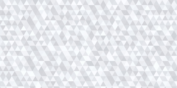 Minimalist white and light gray triangle mosaic pattern background