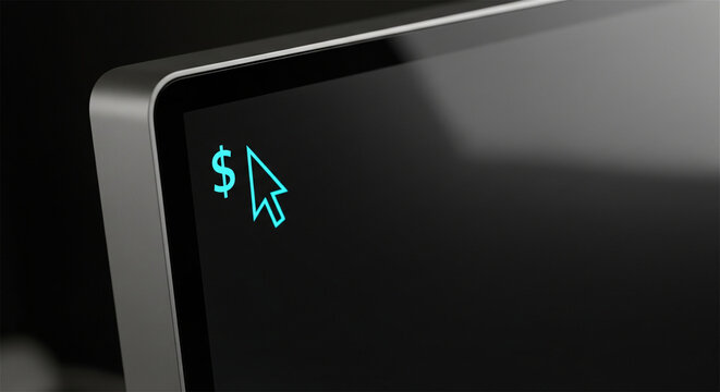 Command line terminal on computer screen, dollar sign prompt with cursor, software development and coding concept