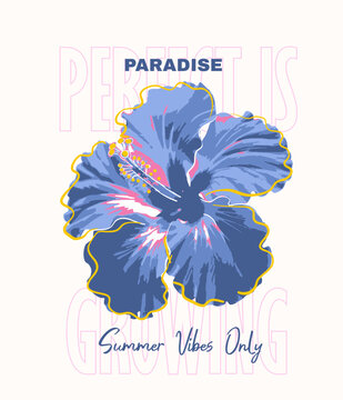 Hand Drawing Flowers Graphics. Summer flowers graphics. vector print design. tropical fkoral art. women's girl's graphics.