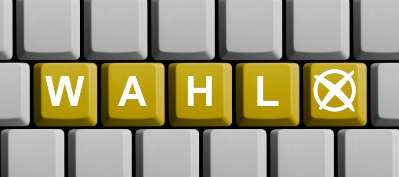 Gelbe Computer Tastatur: Wahl online