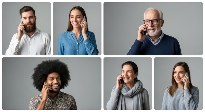 A 3x2 Grid Of Studio Portraits Shows Six Diverse I 212 Gigapixel Stand