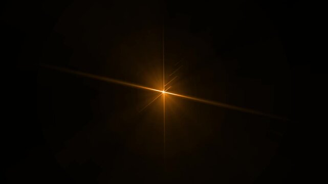 The appearance of light, the sun, dawn. Smooth appearance of light on a black background. 