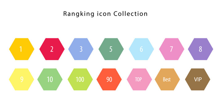 User ranking badge set for gamification and leaderboard.