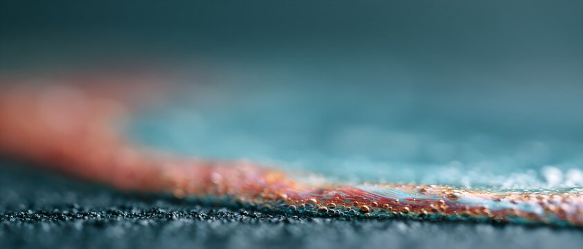 Abstract macro photo showing layered color contrast with shallow depth of field