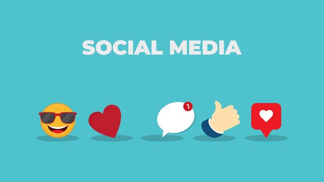 Social media, community management or online advertising, social network or communication concept with thumb up, love, speech bubble and smile sign