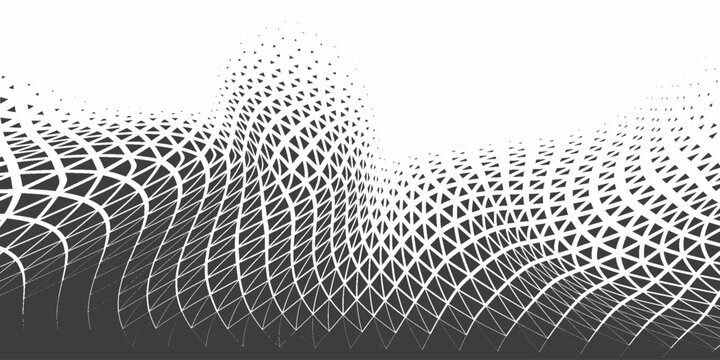 Seamless halftone triangle pattern. Random vector noise ehite nice dissolve