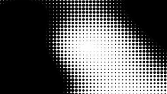 Abstract monochrome halftone dot texture with a radial gradient glow for minimal graphic designs