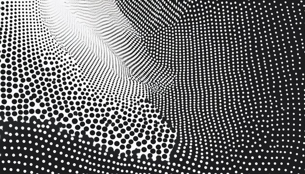 Textura Vectorial De Puntos De Alto Contraste En Blanco Y Negro