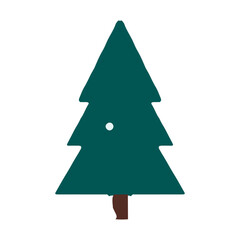 Fototapeta premium Stylized Snowy Evergreen Pine Tree Illustration for Winter Seasonal Decorative Design Themes. christmas tree