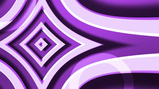 Layered geometric diamond abstract background animation, Abstract layered geometric shapes with concentric diamond and curved bands