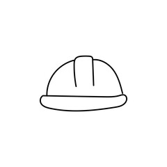 Fototapeta premium Csrtoon helmet contruction element design. labour day