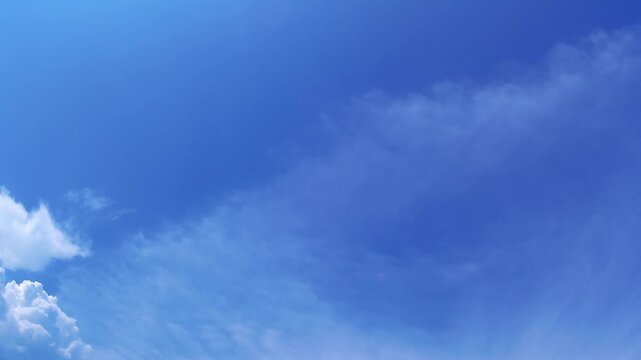 blue sky and clouds. time lapse