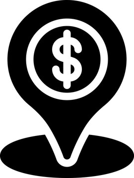 pin money icon vector object illustration