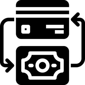 credit card currency exchange icon vector object illustration
