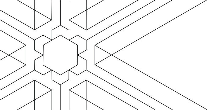 Geometric tessellation with hexagonal pattern