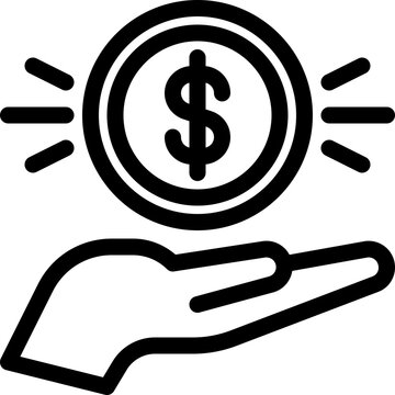 financial investing icon vector object illustration