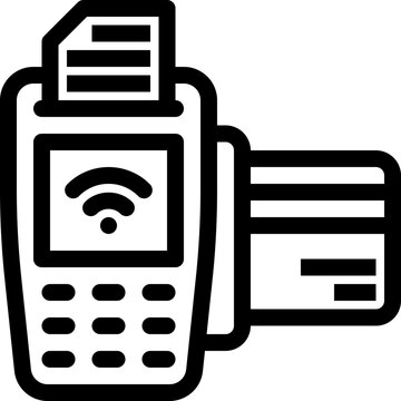 edc machine terminal icon vector object illustration