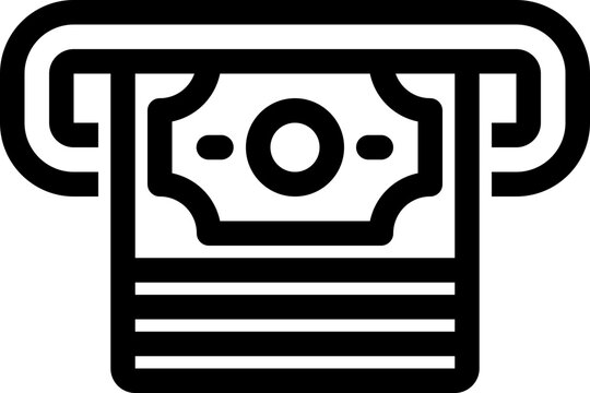 cash machine withdraw icon vector object illustration