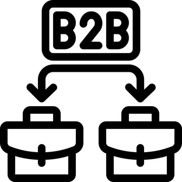 business to business b2b icon vector object illustration